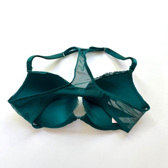 Victorias Secret Green Push-Up Front Closure RacerBack Bra 34C NWT - Picture 4 of 6